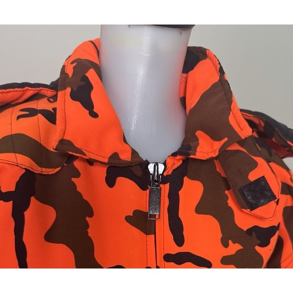 VTG Winchester Insulated Coveralls Hunting Men's Small Blaze Orange Camo - Picture 6 of 16
